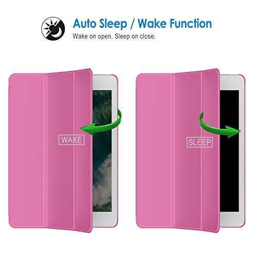 iPad mini Hülle, JETech Slim Fit iPad mini 1 2 3 Hülle Schutzhülle Etui Tasche mit Ständer Funktion und Eingebautem Magnet für Einschlaf/Aufwach für Apple iPad mini, iPad mini 2 und iPad mini 3 (Rosa) - 4
