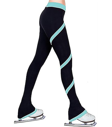 Gogokids Leggings Termici Per Pattinaggio Artistico Bambini - Pantaloni In Pile Con Strass Per Ghiaccio E Danza - Foto 11