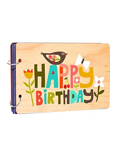 Studio Shubham Happy Birthday Wooden Photo Album(26cmx16cmx4cm)