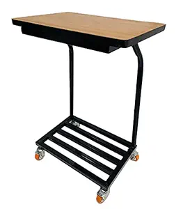 SOMRAJ Office Home Single Inverter Battery Ups Trolley with Wooden top and Heavy Bearing Wheels. (Moving Trolley fit to Every Battery)