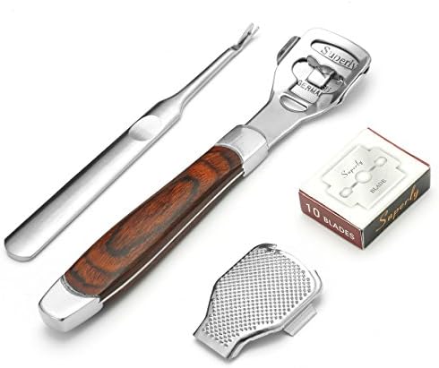 Joycoo Pedicure Kit Foot File Rasp Toenail Clipper foot file Callus Remover Shaver Tool Set for Remover Hard Dead Skin Cell Home Pedicure Kit (4set)