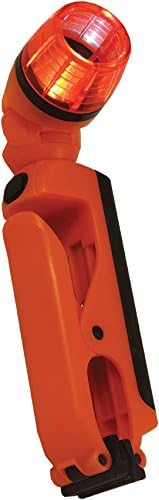 Blackfire BBM889E Clamp Light 100-Lumen 4AAA 2-Mode Emergency LED Flashlight Flasher, Orange