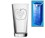 Cristal de grado profesional Regalo grabado perfecto pinta sidra de cristal  Always Look on the Bright sidra Life