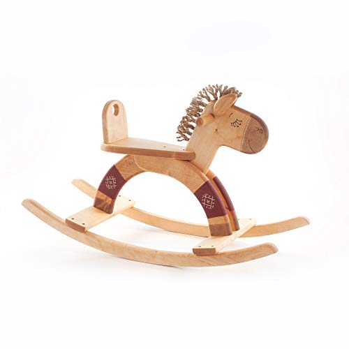 Wooden Rocking Horse Toy Barn Red Plastic Free Shopper