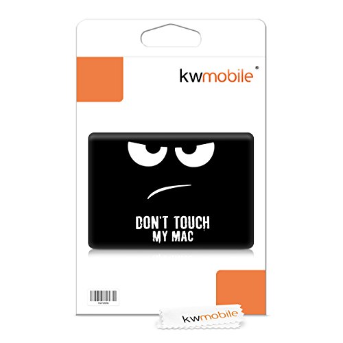 kwmobile Hardcase Laptop Hülle für Apple MacBook Pro 13″ (ab 2016) Touchbar – Don’t touch my Mac Design Weiß Schwarz dünne gummierte Schutzhülle Cover Case Tasche - 7