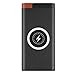 Produktbild Ouneed Powerbank 10000mAh Externer Akku Qi Wireless Fast Charging LED für iPhone, iPad, Samsung Galaxy und Andere Smartphones (Schwarz)