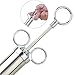 EXTSUD Meat Injector Syringe, Stainless Steel Marinade Flavor Injector Kit with 2-oz Barrel, 3 Needles and Bonus: 2 Leather Coasters and Needles Cleaner | Best for BBQ, Grilling, Baking and Cooking