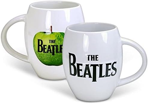 The Beatles Boxed Oval Mug: Drop T Logo & Apple with Oval Shaping and Embossed Finish