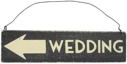 East of India Wooden Wedding Arrow Sign