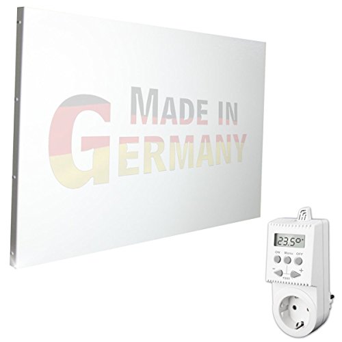 Infrarotheizung 1100 Watt mit Thermostat // Elektroheizung, Infrarotheizung, Infrarot Heizkörper, Heizung mit Thermostat, TS05, Steckdosenthermostat