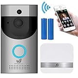 ✅ EINFACHER INSTALLATION KOMPLETTES BÜNDEL SET PAKET: die App kompatibel mit IOS AppStore oder Android PlayStore herunterladen und dann schließen Sie es an Ihrer Video Türklingel mit kamera. Keine Notwendigkeit für Kabel oder Drähte.