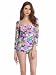 Clovia Women 2 Pc Polyamide & Powernet Padded Swimsuit With Purple Tankini And Shrug RS.1329.00