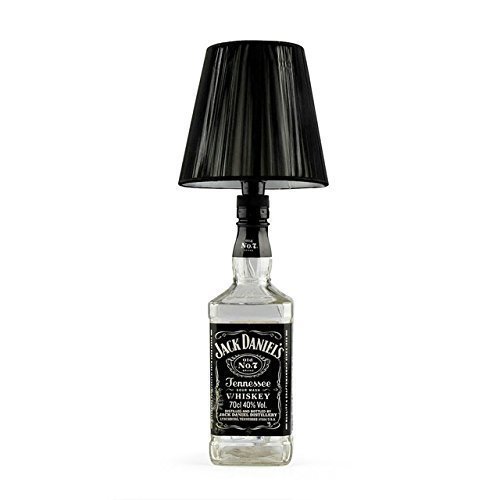 Jack Daniels Lampe -> Upcycling - Jack Daniels Geschenk -> Whisky Flasche Lampe Jack Daniel´s Lampe Beleuchtung, Tischleuchte Old No. 7 Case - Geschenkverpackung (Schirm)