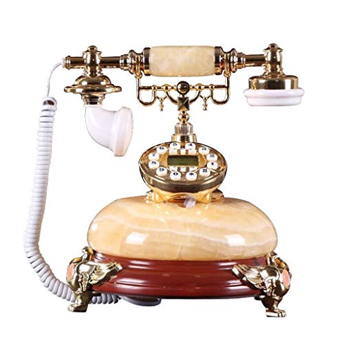 Preisvergleich Produktbild RMXMY Festnetz-Telefontelefon des europäischen antiken Telefon-natürlichen Jade-Retro- amerikanischen Weinlese-Innenministeriums