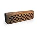 Price comparison product image ICOOX Newest Mini Portable Travel Wireless Bluetooth CSR4.1 Stereo Speaker Mic Hi-Fi Mids Highs Bass Wooden Grain for Holiday Home Party Work with iphone Android Laptop Mac