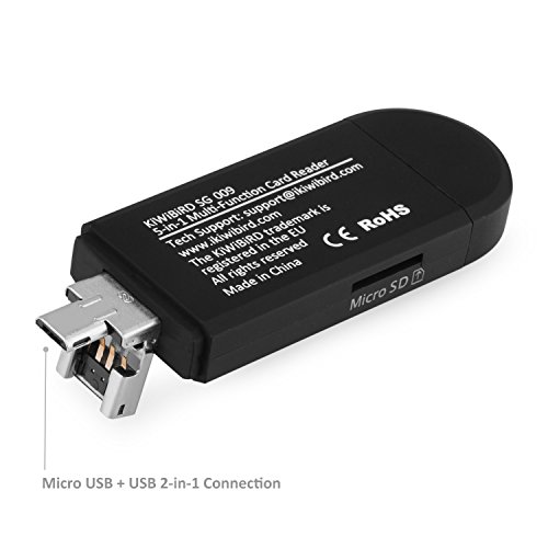 KiWiBiRDÂ® USB Type C SD/Micro SD/TF Kartenleser USB & Micro USB, Micro USB OTG & USB-A zu USB-C Adapter fÃ¼r Apple MacBook (2015, 12 Zoll), Google 2nd Chromebook Pixel (2015), Pixel C, Nexus 5X & 6P, HP Spectre x2, Lenovo ZUK Z1, LG G5, HTC 10, und andere Typ C GerÃ¤te, Smartphones/Tablets mit OTG Funktion, PCs und Laptops