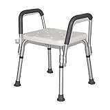 [Ventaja] - Aumente la seguridad y la comodidad al ducharse. Nuestros productos son a prueba de agua y óxido.Los orificios de drenaje en el asiento del baño reducen el deslizamiento.El marco de aluminio es liviano, duradero y resistente a la corrosión. El asiento es robusto y fácil de limpiar y presenta orificios de drenaje para garantizar un rápido drenaje del agua.
