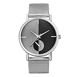 LILICAT Frauen Armbanduhr Damenuhr Mädchen Mode Klassisch Analog Quarz Rostfreier Stahl Armbanduhr Schlicht Elegant und Sportlich Dial Uhr (Silber)