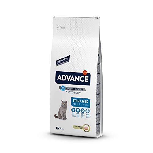 Advance Adult Sterilized - Pienso para Gatos Adultos esterilizados con Pavo y Cebada - 15 kg