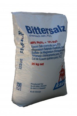 Bittersalz Magnesiumsulfat 25 kg, MgSO4 Food Grade FD epsom salt