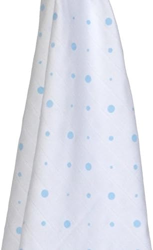 Gloop Baby Care Organic Cotton Traditional Muslin Triple Pack (Blue Dots/Blue Clouds/Elephants, 70 x 70 cm)