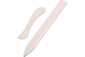 MIOTLSY ZSWQ Lot de 2 marqueurs de pliage en os pour travaux manuels,En Forme d'Os Droits Et Incurvés Plioir Scrapbooking Pour Travaux Manuels, Fabrication De Cartes, Fournitures De Bureau Et Travaux Manuels