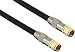 Produktbild PYTHON Series PREMIUM SAT TV Antennenkabel - F-Stecker beidseitig, vergoldet - RG6 Koaxialkabel mit 4-fach Schirmung, Abschirmmaß 120 dB , 75 Ohm – geeignet für DVB-T2, DVB-T, DVB-S, DVB-C, Radio - Vollmetallstecker, Kupferleiter (OFC), hochwertiges Nylongeflecht - schwarz, 2 m
