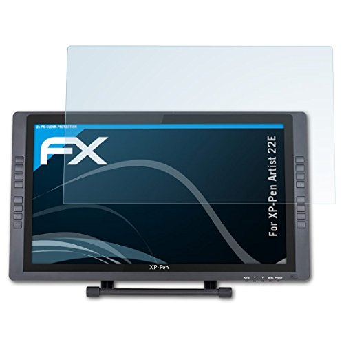 atFoliX Lámina Protectora de Pantalla Compatible con XP-Pen Artist 22E Película Protectora, Ultra Transparente FX Lámina Protectora (2X)