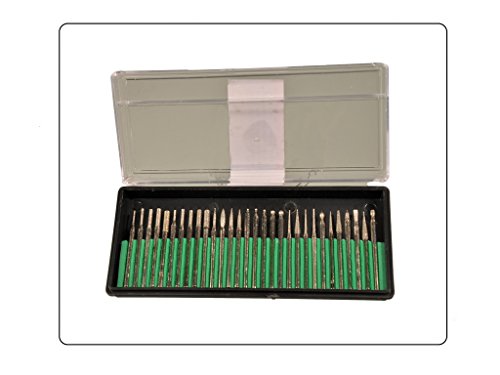 30 tlg Diamant Fräser Schaft 3mm Schleifstift für Minibohrmaschienen - 3