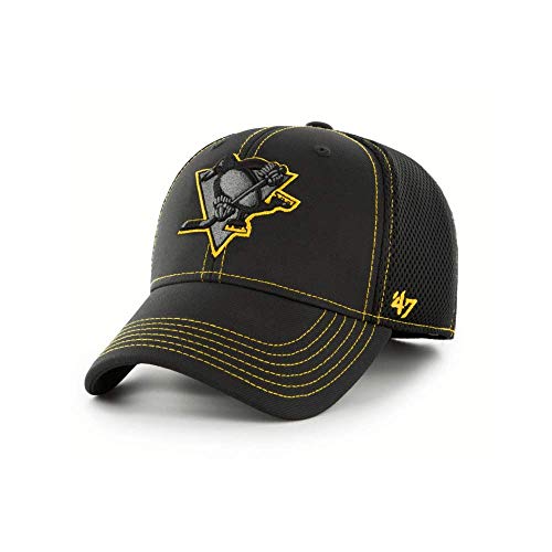 47 Brand - Berretto stretch Stronaut Pittsburgh Penguins, colore nero