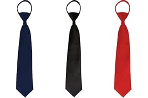 TSLRSA 3PCS Cravatta con cerniera da sposo tinta unita slim fit slim da uomo con cinturino regolabile, Sottile Tinta Unita Cravatta in Diversi Colori, Cravattino per Lavoro, Festa