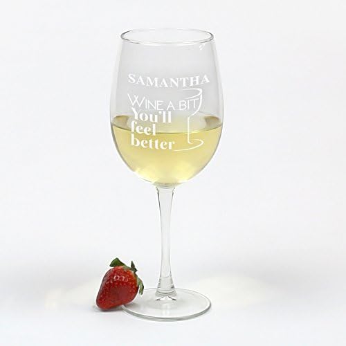 Personalized Direct Personalized Arc Cachet White Wine Glass