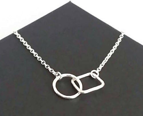 Link and Chain Bracelets Women, Eternity Square and Circle Bracelet Sterling Silver, Gifts for Her