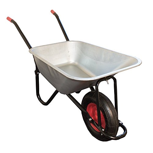 Schubkarre 100 Liter mit verzinkter Wanne & Luftreifen - 4