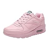 Material exterior: Lana Zapatillas de Deportivos de Running para Mujer Calzado Casual Zapatos para Caminar al Aire Libre Zapatos Planos con Cordones Sneakers Negro Blanco 35-41 riou
