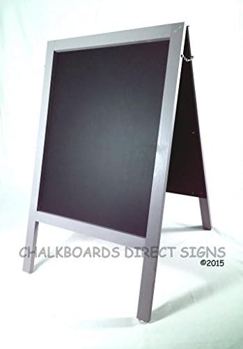 LARGE WEATHERPROOF GREY CHALKBOARD A BOARD FRAME SANDWICH PAVEMENT SIGN BLACKBOARD 1000mm x 610mm DOUBLE SIDED