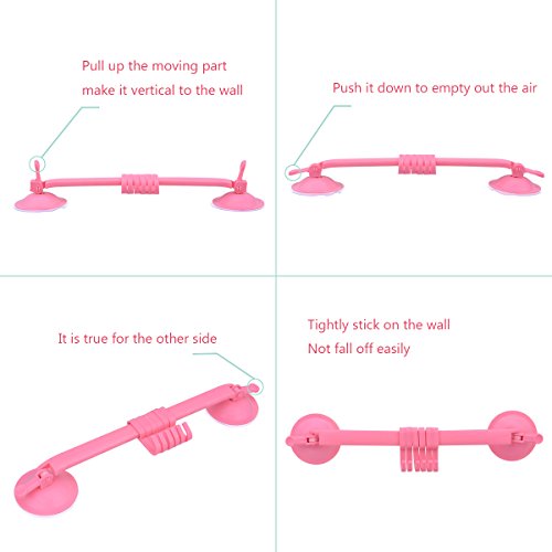 malloom Top Qualität Abendmahl Power Bodenstaubsauber Sucker Ständer Haken Küche Badezimmer Aufhänger (Pink) - 7