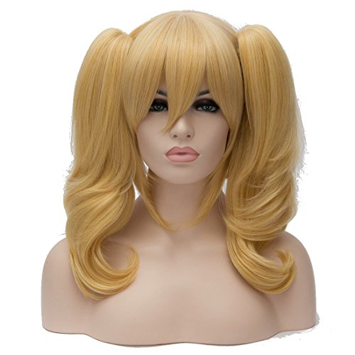 AMYHOME Double queue de cheval cosplay perruques