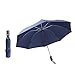 Produktbild Jerome10Dan Unisex Full-Automatic Regenschirm, 3 Faltbar Schwarz groß Wind Widerstand Fahrzeug Reise Regenschirm für Damen und Man Blau