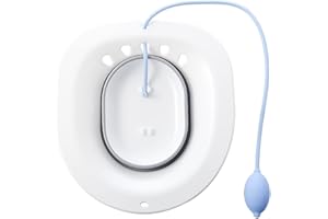 JRANTER Sitz Bath - Steam Seat Over The Toilet Foldable Sitz Bath Basin for Soaking by Seat for The Toilet- Perineal Bath for Hemorrhoidal Relief, Pregnant Women, Elderly (Grey Foldable)