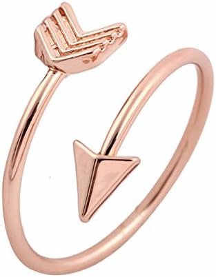 FINE ARROW RING in Rose Gold Plate - FREE Drawstring Gift Pouch - Open/Adjustable Wrap Ring