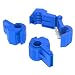 Produktbild AUPROTEC 50x Kabelabzweiger T-Verbinder 0,75 - 2,5 mm² blau für Flachstecker Abzweigverbinder Schneid-Klemmverbinder aus Messing verzinnt PP vollisoliert
