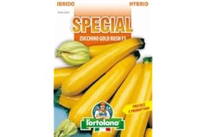 L'ORTOLANO Sementi di ortaggi ibride e selezioni speciali ad uso amatoriale in buste termosaldate (80 varietà) (ZUCCHINO GOLD RUSH F1)