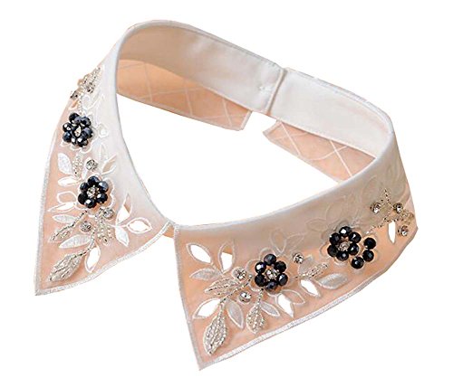 East Majik Collier Faux détachables pour Les Femmes Shirt Blouse Faux Col
