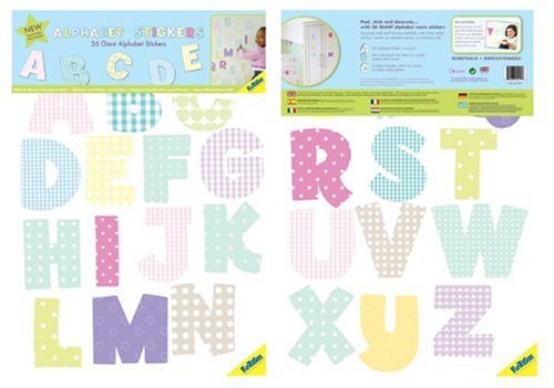 Preisvergleich Produktbild Alphabet Wandsticker für Kinderzimmer, Großbuchstaben