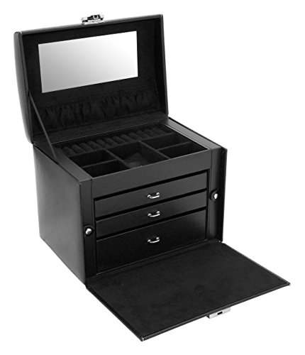 Friedrich|23 Damen-Schmuckkasten London Leder schwarz – 26103-2 - 7