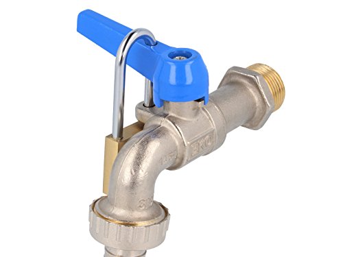 tecuro Auslaufhahn Auslaufventil Wandventil Zapfhahn 3/4″ abschließbar - 3