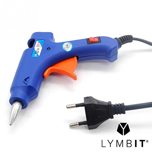 lymbit 30psc Sticks inlcuidos Hohe Schmelzpunkt Silikon Pistole für Handwerk Basteln kleine und schnelle Reparaturen in Haus und Büro (20-Watt, blau) - 2