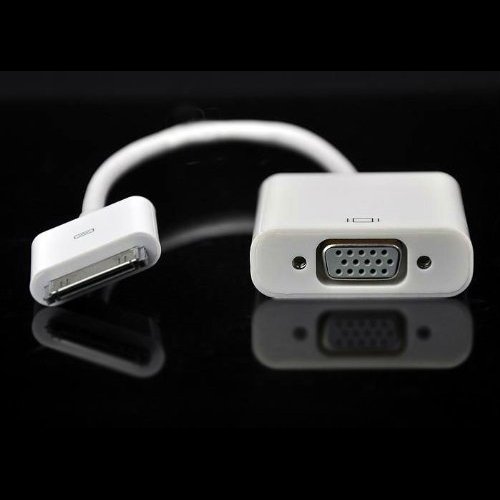 SODIAL (R) Dock Verbinder auf VGA-Adapter Video Kabel fuer Apple iPad 2 3 iPhone 4 3 – Weiss - 3