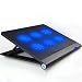 Laptop Cooler Aicheson Ultra Slim Laptop Cooling Pad Chill Mat with 6 Quiet Fans USB Powered Adjustable Mounts Stand with LED Lights RS.3899.00